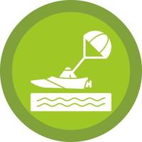 Parasailing Vector Icon Design