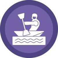 Kayaking Vector Icon Design