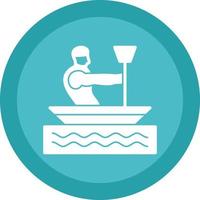 Canoeing Vector Icon Design