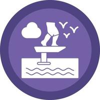 Sit Down Hydrofoiling Vector Icon Design