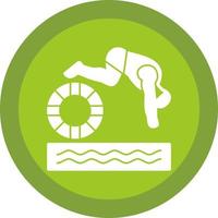 Rescue Swimming Vector Icon Design