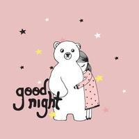 Baby good night art work vector