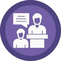 Job Interview Vector Icon Design
