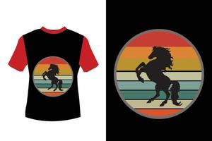 caballos t camisa diseño vector