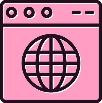 icono de vector de navegador web