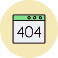 navegador error 404 vector icono