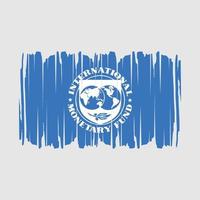 IMF Flag Brush Vector Illustration