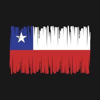 vector de pincel de bandera de chile