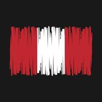 Peru Flag Brush Vector