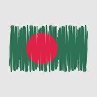 vector de pincel de bandera de bangladesh