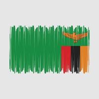 vector de bandera de zambia