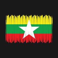 Myanmar Flag Vector