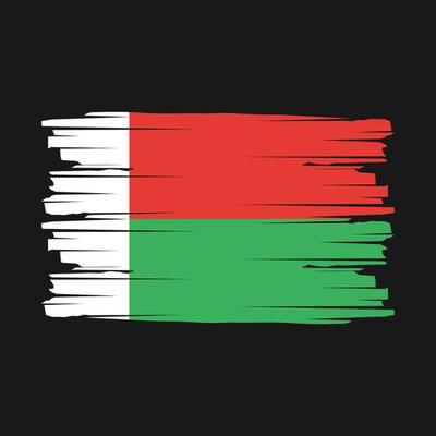 Madagascar Flag Brush Vector