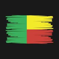 Benin Flag Brush Vector