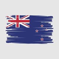 vector de pincel de bandera de nueva zelanda