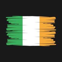 vector de pincel de bandera de irlanda