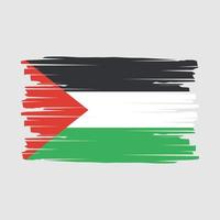 vector de pincel de bandera palestina