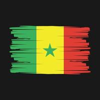 vector de pincel de bandera de senegal