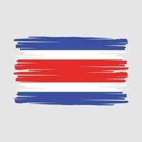 Costa Rica Flag Brush Vector