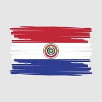 Paraguay Flag Brush Vector