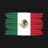 vector de pincel de bandera de méxico