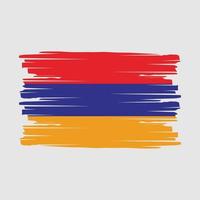 vector de pincel de bandera de armenia