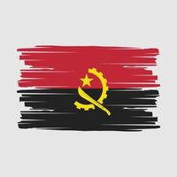 vector de pincel de bandera de angola