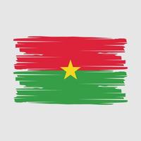 Burkina Faso Flag Brush Vector