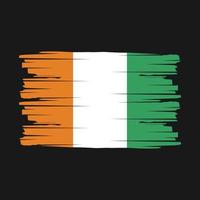 Ivory Coast Flag Brush Vector