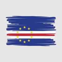 Cape Verde Flag Brush Vector