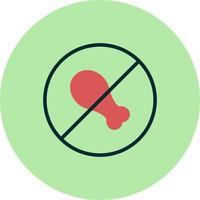No Chicken Vector Icon