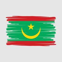 vector de pincel de bandera de mauritania