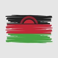 Malawi Flag Brush Vector