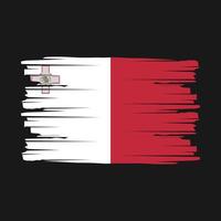 Malta Flag Brush Vector