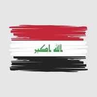 vector de pincel de bandera de irak