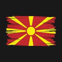 vector de pincel de bandera de macedonia del norte