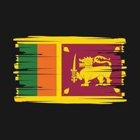 vector de pincel de bandera de sri lanka