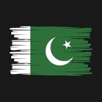 vector de pincel de bandera de pakistán