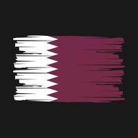 Qatar Flag Brush Vector