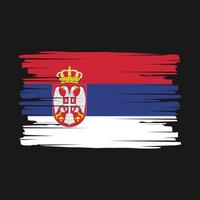 Serbia Flag Brush Vector