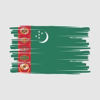 vector de pincel de bandera de turkmenistán