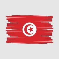 Tunisia Flag Brush Vector