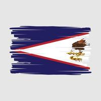 vector de pincel de bandera de samoa americana