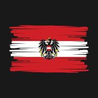 Austria Flag Brush Vector