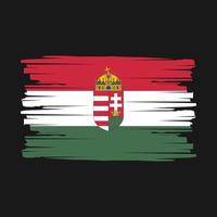 Hungary Flag Brush Vector