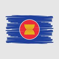 vector de pincel de bandera de la asean