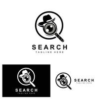 Search Logo Design, Detective Illustration, Home search, Glass Lens, Company Brand Vector