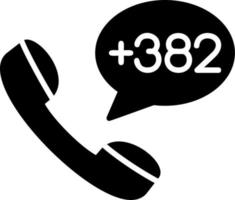 Montenegro Dial code Vector Icon