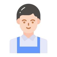 Creative vector design of young man, professional worker avatar