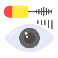 An icon of eye mascara in modern design, makeup product vector